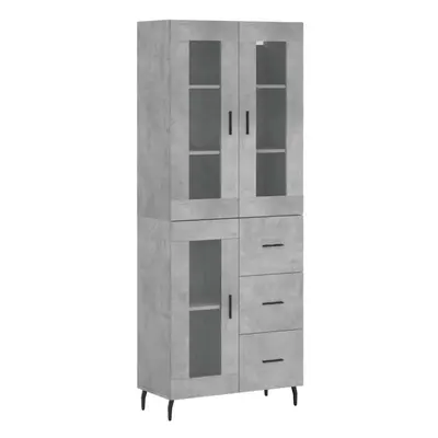 (concrete grey, glass door drawers) vidaXL Highboard Sideboard Tall Storage Cabinet Side Cabinet