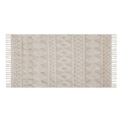 Cotton Area Rug x cm Beige DIDIM