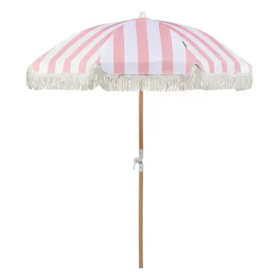 Garden Market Parasol ? 1.5 m Pink and White MONDELLO