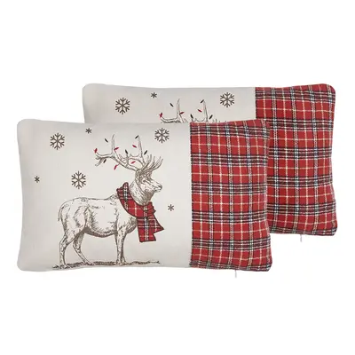 Set of Cushions SVEN x cm Animal Red