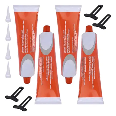 Silcoset Oven Door Adhesive Silicone High Temperature Resistant Glue 75ml (Pack of 4)