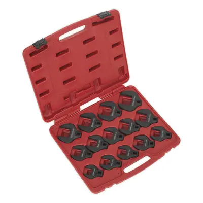 14pc Crows Foot Nut Spanner Socket Set - 1/2" Square Drive Ratchet - PHOSPHATE