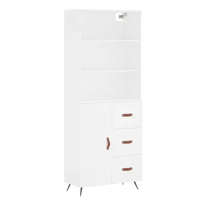 (white) vidaXL Highboard Sideboard Storage Cabinet Cupboard Cabinet Engineered Wood