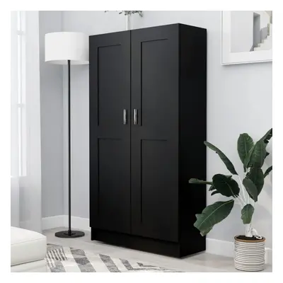 vidaXL Book Cabinet Black Engineered Wood Storage Rack Sideboard Highboard