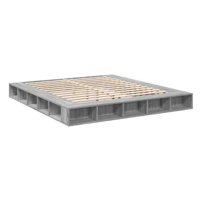 (grey sonoma, x cm) vidaXL Bed Frame Home Bed Base Brown Oak 180x200 cm Super King Engineered Wo