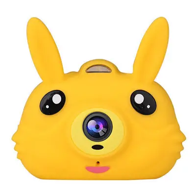 (Yellow) Mini Digital Camera 8MP 2.0 Inch IPS Display Waterproof Built-in Rechargeable Battery w