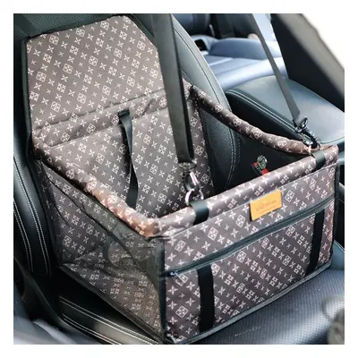 (Brown) Foldable Pet Dog Car Seat Cover Safe Basket Protector Puppy Travel Pet Carrier Bag