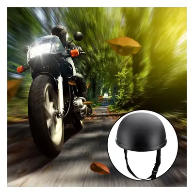 Motorcycle Half Open Face Helmet Matt Black Protection Shell for Scooter Bike