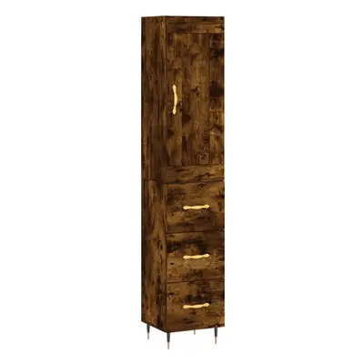 (smoked oak, drawers) vidaXL Highboard Sideboard Storage Cabinet Home Side Cabinet Engineered Wo