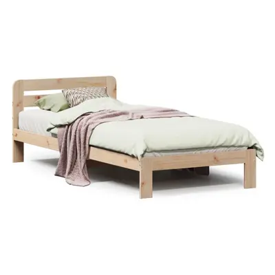 vidaXL Bed Frame without Mattress Bed 75x190 cm Small Single Solid Wood Pine