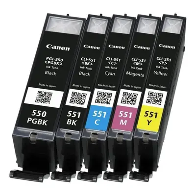 Canon PGI550 CLI551 (10) Ink Cartridge - Black (Pack of 5)