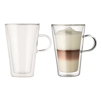 Bodum Canteen Double Wall Glass Set, Mouth Blown Borosilicate Glass - 0.4 L, Transparent, Pack o