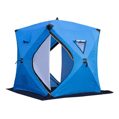 (Blue) Portable Ice Fishing Shelter Easy Set-up Winter Tent Waterproof & Windproof