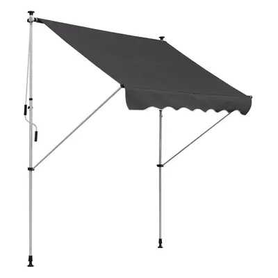 Outsunny 2x1.5m Manual Retractable Patio Awning Floor- to-ceiling Shade - Grey