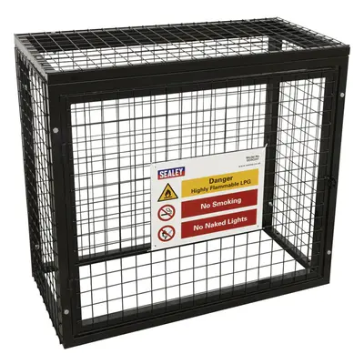 Gas Cylinder Storage Cage - 2x 47KG Cylinders - Outdoor Butane / Propane Safety