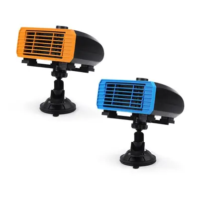 (Orange, 24V) 12/24V Multifunctional Car Heater Rotating Hot Cold Dual Use Overheat Protection