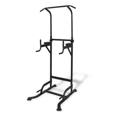 vidaXL Power Tower 182-235cm Dip Station Pull-Up Bar Weightlifting Machine