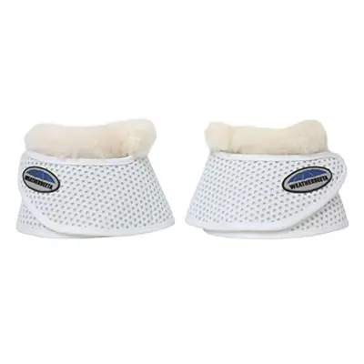 (Full, White) Weatherbeeta Pure Wool Trim Bell Boots