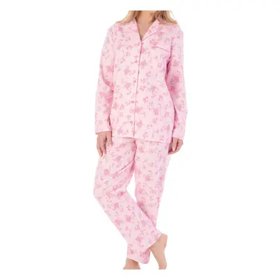 (Pink, 24/26) Slenderella PJ02213 Women's Floral Print Cotton Pyjama Set