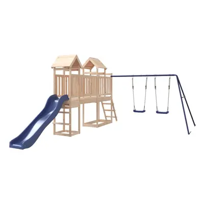 vidaXL Outdoor Playset Wooden Playground Set Kids Swing Set Solid Wood Pine