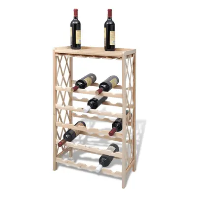 vidaXL Solid Fir Wood Wine Rack for Bottles Drink Holder Storage Stand