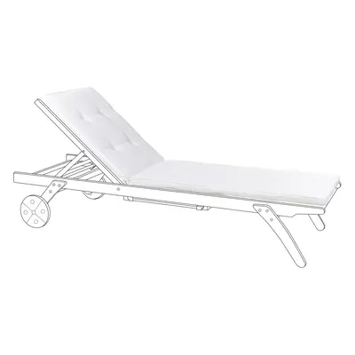 Sun Lounger Pad Cushion CESANA x cm Off-White