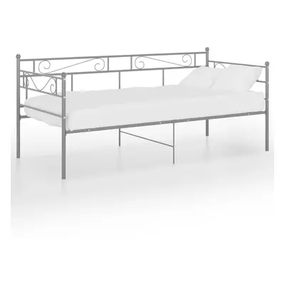 vidaXL Sofa Bed Frame Grey Metal Sleepover Occasional Resting Living Room