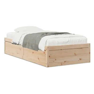 (solid pine wood, x cm) vidaXL Bed Frame Home Bed Base Bedstead Mattress Foundation Solid Wood P