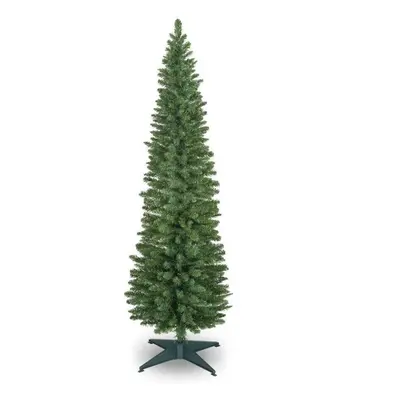 7ft (210cm) Snowtime Pencil Style Slim Christmas Tree in Green