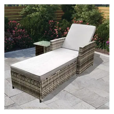 BillyOh Asti Rattan Sun Lounger with Small Table