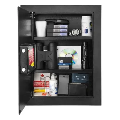 Barska AX13034 Biometric Wall Safe, Black