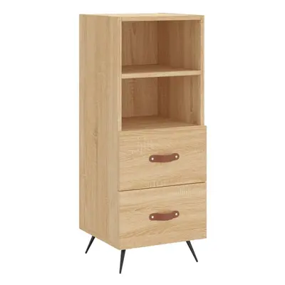 (sonoma oak) vidaXL Sideboard Storage Cabinet Cupboard Side Cabinet White Engineered Wood