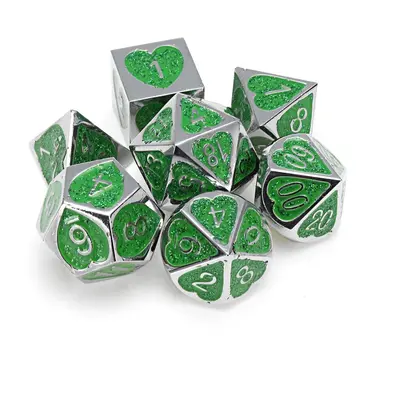 () 7PCS Metal Polyhedral Dices Set For Dungeons & Dragons Dice Desktop RPG Game