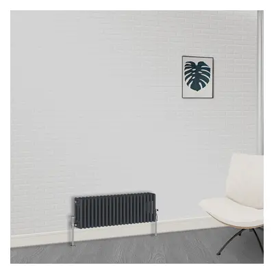 (300 x 1010mm-3 Column) NRG Traditional Anthracite Cast Iron Style Radiator