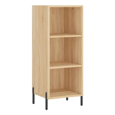 (sonoma oak) vidaXL Sideboard Storage Cabinet Cupboard Side Cabinet Black Engineered Wood