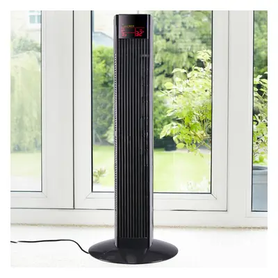 (BLACK) Neo Tower Fan with Remote Control Speeds