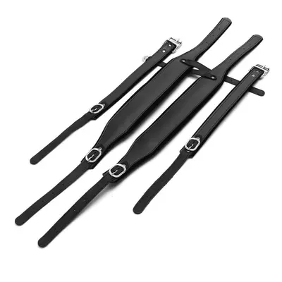 4Pcs/set Adjustable Black Leather Shoulder Accordion Strap for 80/96/120 Bass