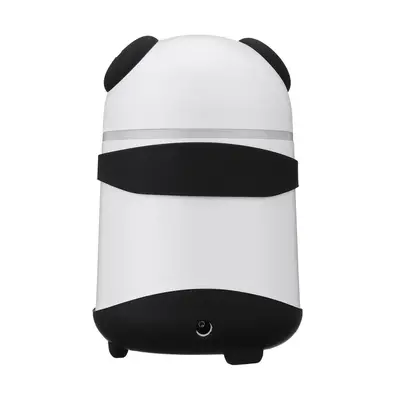 (Black) Dual Humidifier Air Oil Diffuser Aroma Mist Maker LED Cartoon Panda Style For Home Offic