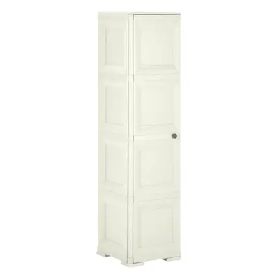 (cream, x x cm) vidaXL Plastic Cabinet Storage Cupboard Utility Storage Cabinet Wood Design