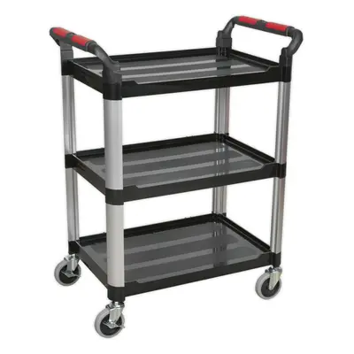 3 Level Wheeled Composite Workshop Trolley - x x 980mm - 40kg Per Shelf