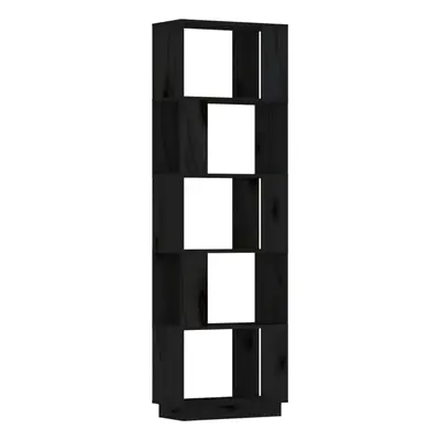 (black) vidaXL Solid Wood Pine Book Cabinet/Room Divider Storage Rack Multi Colours