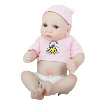 () 28CM Silicone Realistic Sleeping Reborns Lifelike Newborn Baby Doll Toy with Moveable Head Ar