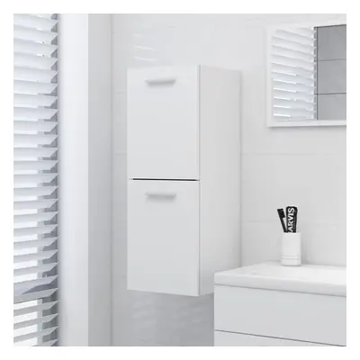 vidaXL Bathroom Cabinet White Engineered Wood Bathroom Cupboard Wall Cabinet