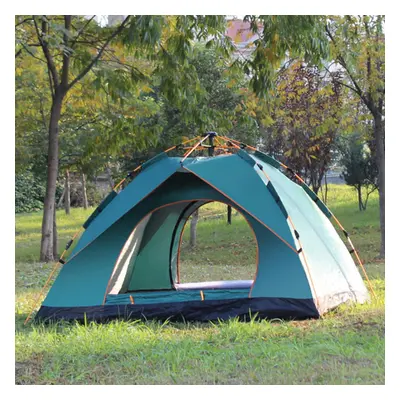 (Green) Person Fully Automatic Tent Waterproof Anti-UV PopUp Tent Outdoor Family Camping Hiking 