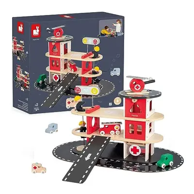 - Bolid Wooden Fire Station - Vehicles Included - Imagination and Fine Motor Skills - FSC-Certif