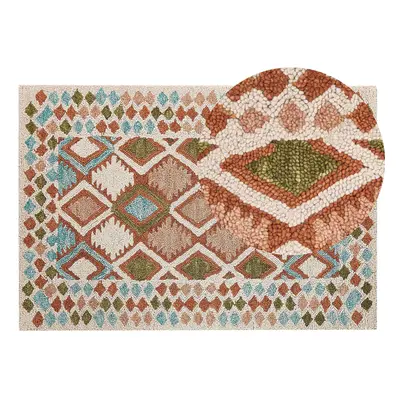 Wool Area Rug x cm Multicolour ERMENEK