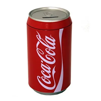 The Tin Box Company Coca Cola Can Bank with Removable Lid, Red, Model: