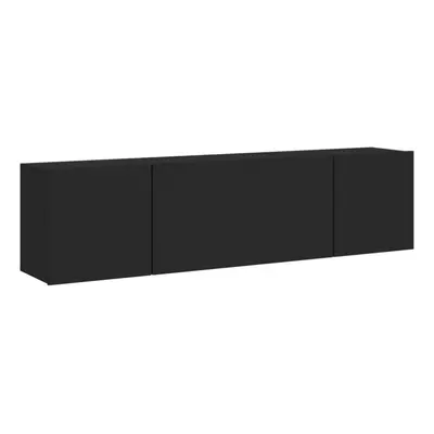 (black, x x cm/ pcs) vidaXL TV Cabinets Wall-mounted Floating TV Unit Floating Shelves TV Stand