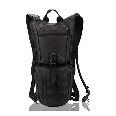 (Black) 3L Water Bag Nylon Backpack Water Container Unisex Rucksack Hiking Climbing Camping Cycl