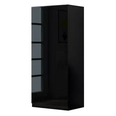 FWStyle Narvik Scandinavian Style Push to Open Wardrobe in Black Gloss